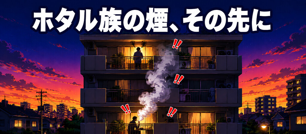 ベランダ喫煙の煙が部屋に入ってくるたばこの煙、ホタル族の隣人に法的対処は可能か?名古屋地裁判決から学ぶ慰謝料請求と管理組合活用の完全マニュアル
