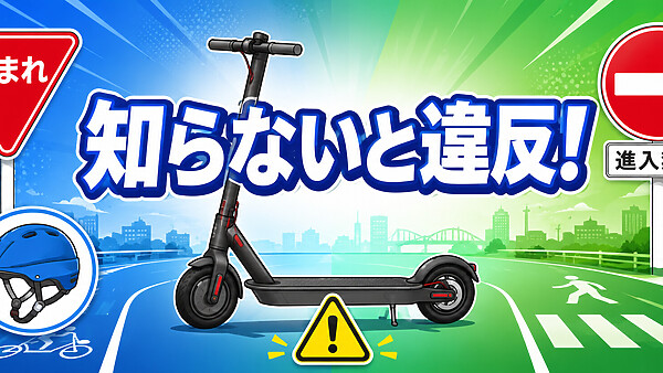 電動キックボードや電動自転車で知らないと違反になる交通ルールとは?特定小型原付の検挙4.8万件・事故事例・ナンバープレート・ヘルメット・原付との違いを完全整理