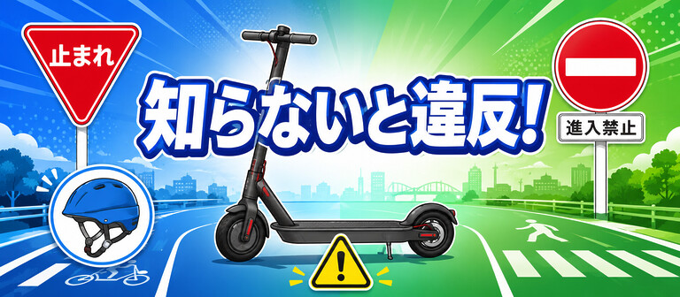 電動キックボードや電動自転車で知らないと違反になる交通ルールとは?特定小型原付の検挙4.8万件・事故事例・ナンバープレート・ヘルメット・原付との違いを完全整理