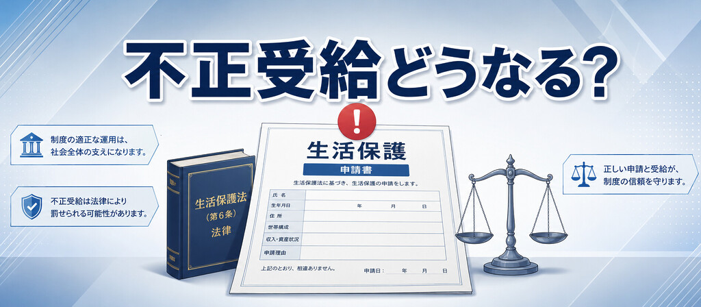 生活保護を不正受給するとどんな罪になるのか?返還4割加算・詐欺罪10年とバレる仕組み・受給中に守るべきことまで整理