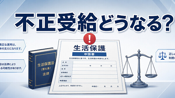 生活保護を不正受給するとどんな罪になるのか?返還4割加算・詐欺罪10年とバレる仕組み・受給中に守るべきことまで整理